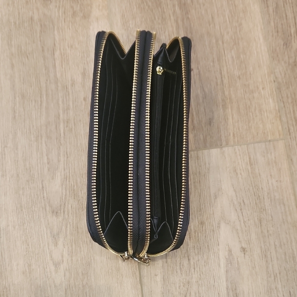 Black Zip-Around Wallet - Picture 2 of 3